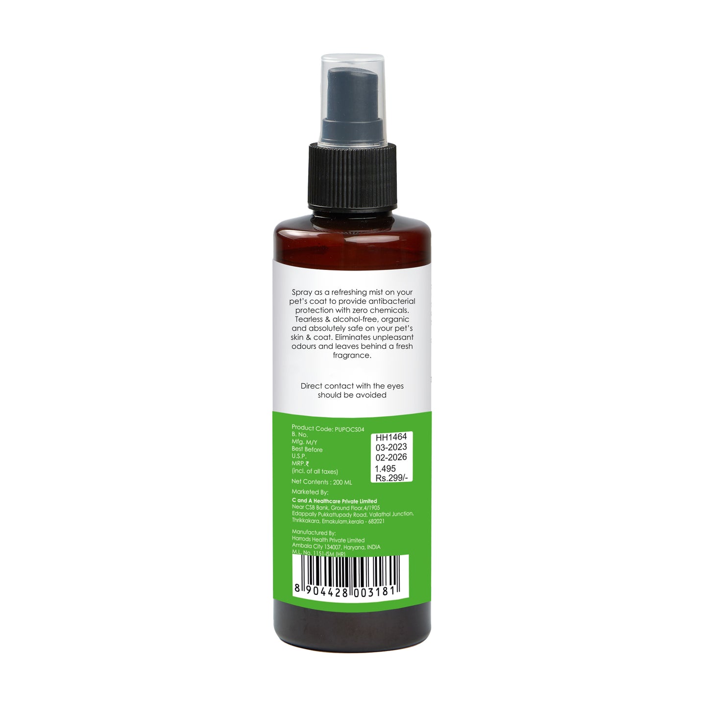 Odour Control Spray - Lime & Bergamot